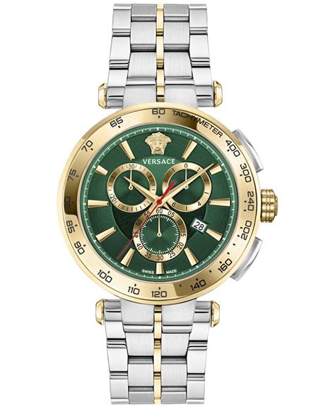 Versace Men's Swiss Chronograph Aion Stainless Steel Bracelet 